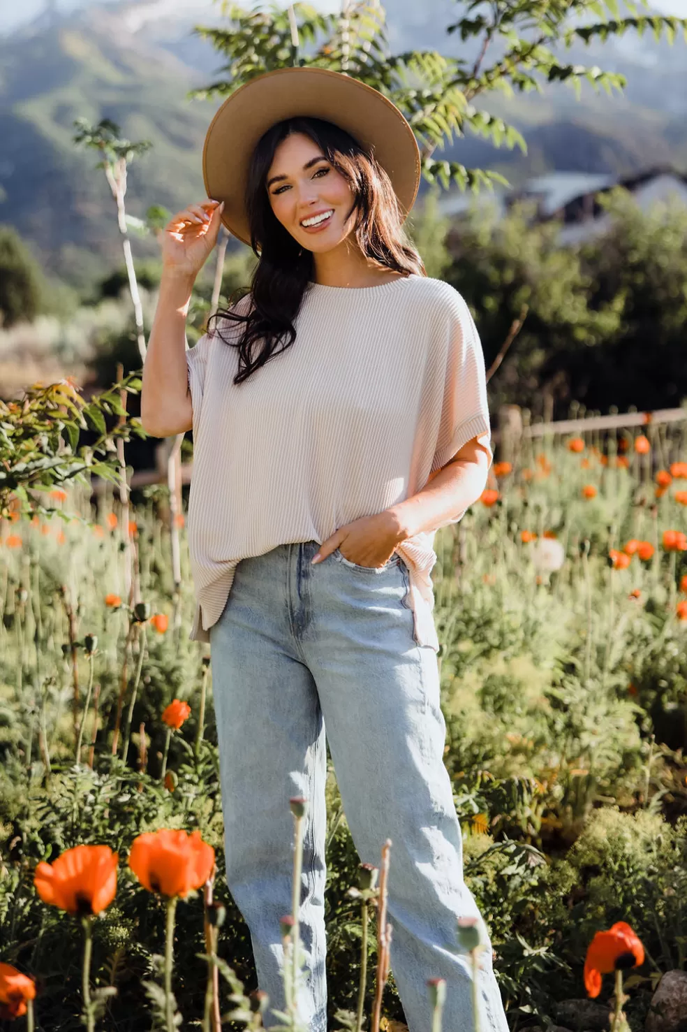 Tees | Shiying Fashion Sloane Top-Apricot